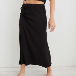 ISO! Black Aerie Beach Walk Midi Skirt in size small!